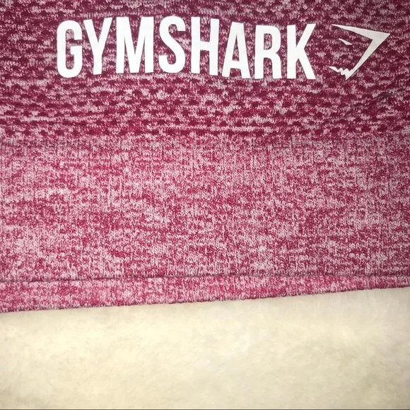 Gymshark Ombre Seamless Crop Top - Chalk Pink/Beet - Picture 5 of 9